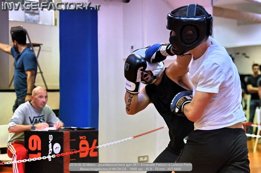2019-05-30 Milano - pound4pound boxe gym 0571 Emanuele Pelizzo vs Lorenzo Porro